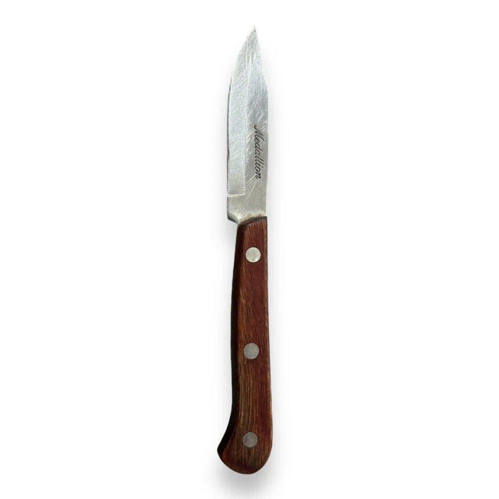 Vintage Stainless Steel Japan Maxam Paring Knife Wood Handle See Pictures
